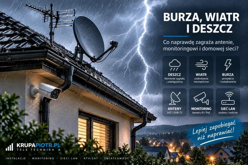 Dlaczego antena satelitarna nie odbiera podczas deszczu: przyczyny i skuteczne rozwiązania