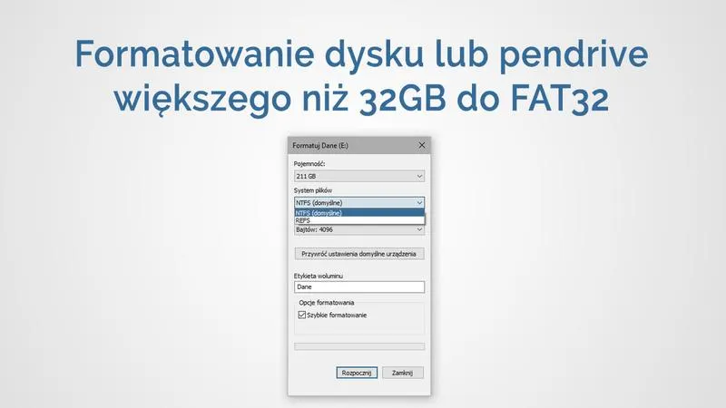 Formatowanie pendrive