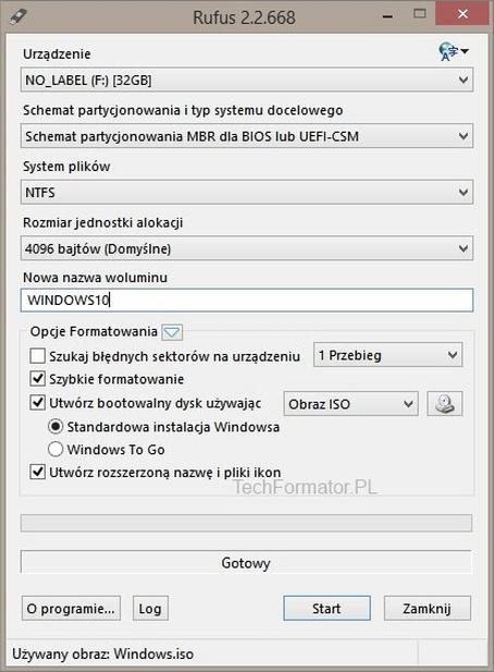 Instalacja systemu Windows