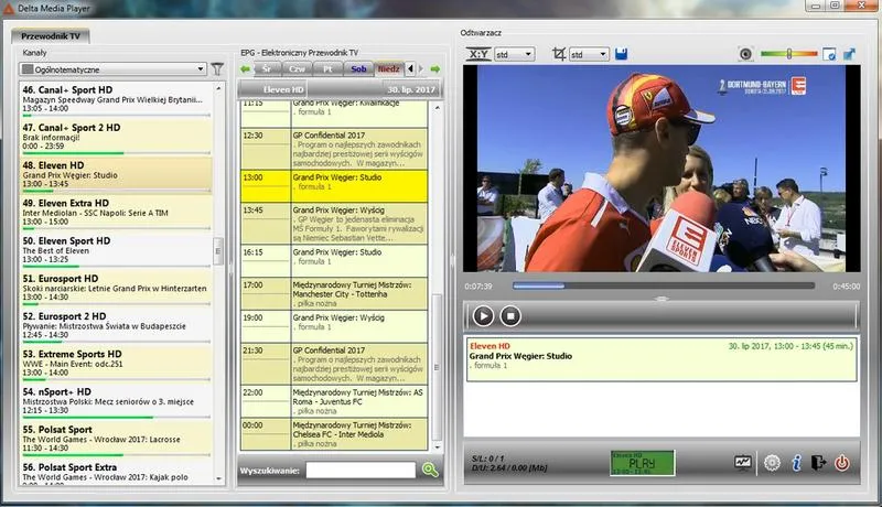 Konfiguracja Delta Media Player