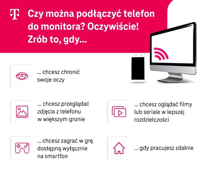 Podłączenie telefonu do monitora