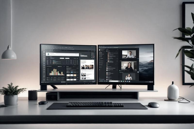 Praca na dwóch monitorach