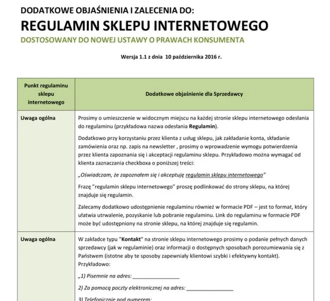 Regulamin sklepu internetowego