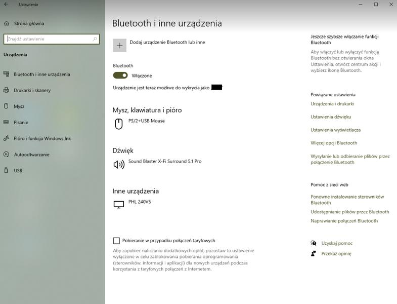 Rozwiązywanie problemów z połączeniem bluetooth